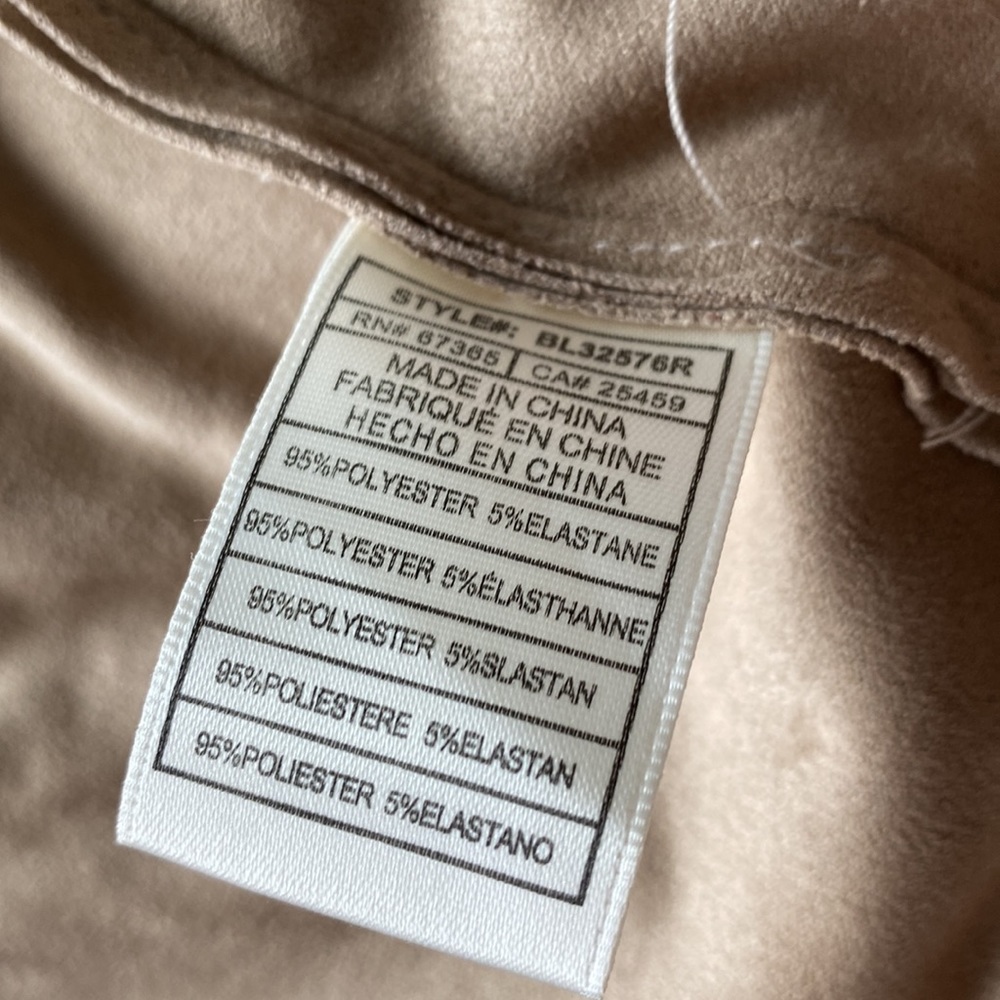 Suede Drape Front Jacket - Picture 4 of 4